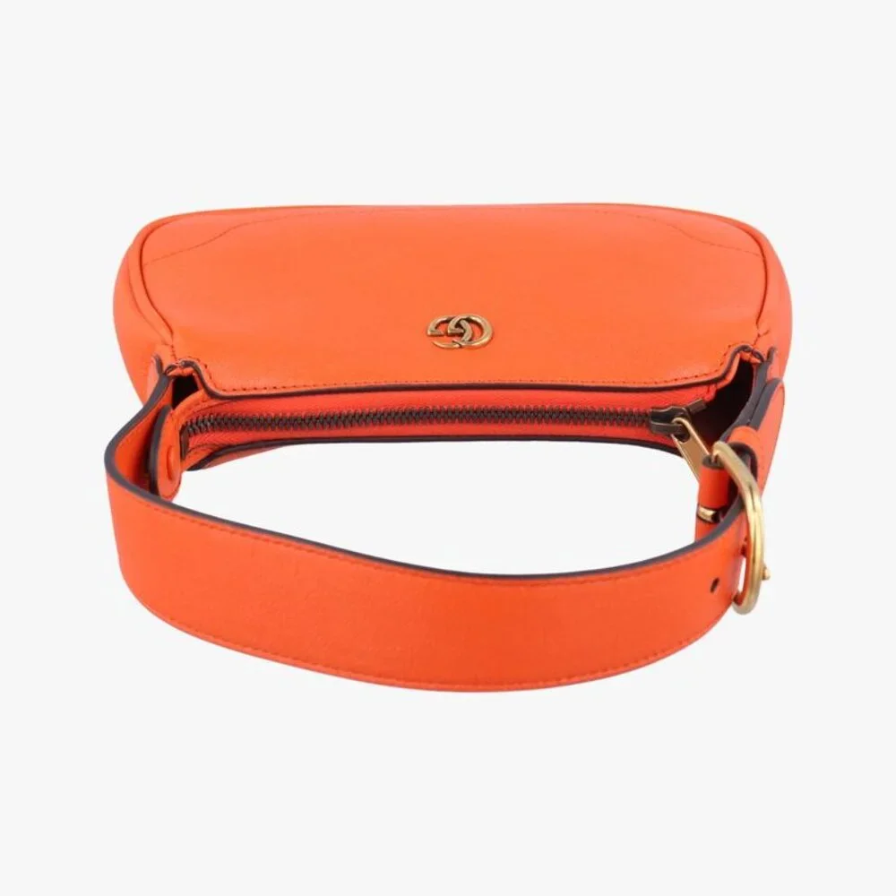 Gucci Aphrodite Orange Leather Shoulder Bag - Picture 5 of 10